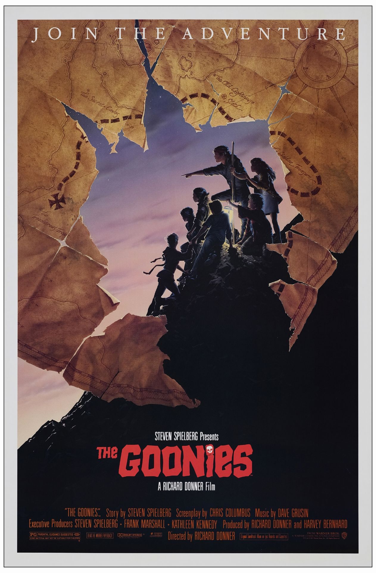 THE GOONIES - One Sheet (27" x 41"); Map Style; Near Mint Rolled