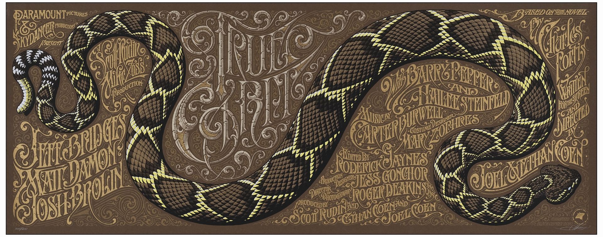 TRUE GRIT - Art Print (15" x 39") Signed by Artist; 305/400; Very Fine+ Rolled