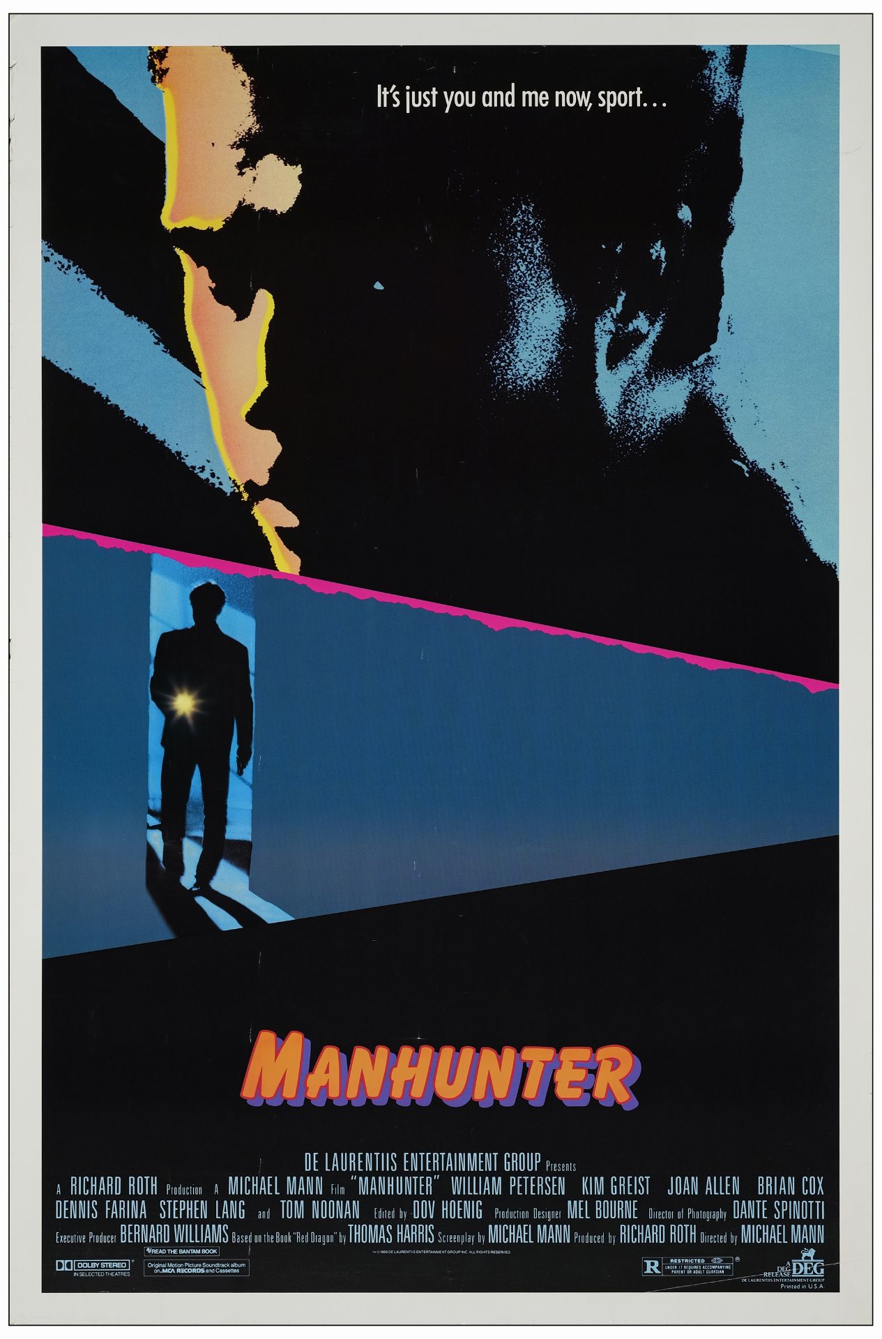 MANHUNTER - One Sheet (27" x 41"); Fine+ Rolled