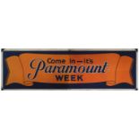PARAMOUNT PICTURES - Cloth Banner (33" x 107"); Very Fine Rolled