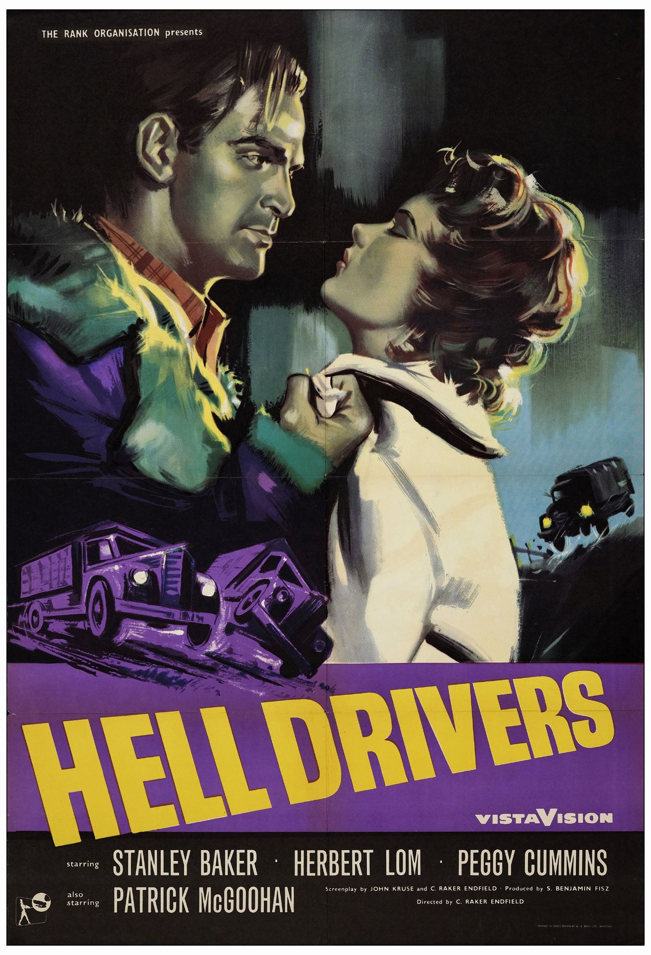 HELL DRIVERS - British One Sheet (27" x 40"); Very Fine Folded