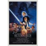 STAR WARS: RETURN OF THE JEDI - One Sheet (27" x 41") Autographed by Anthony Daniels (JSA COA); Howa