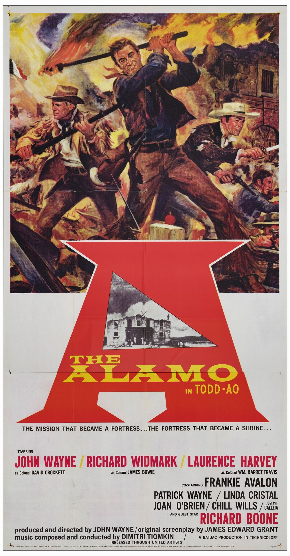 THE ALAMO - Three Sheet (41" x 81"); Roadshow Format; Fine Folded
