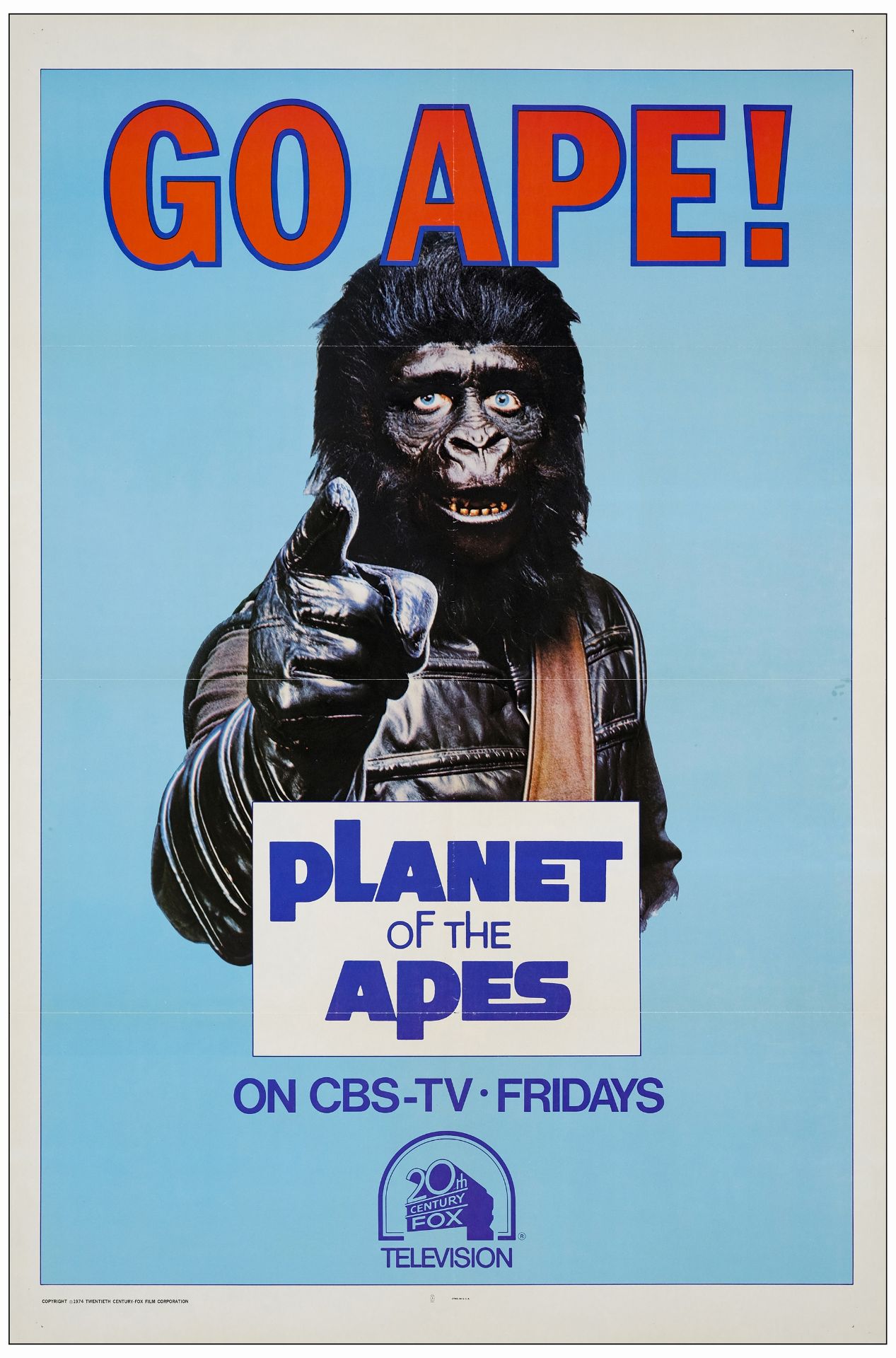 GO APE! - Television One Sheet (27" x 41"); Very Fine Folded