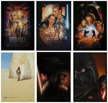 STAR WARS: PREQUEL TRILOGY - One Sheets (6) (27" x 40"); Near Mint Rolled