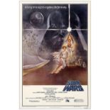 STAR WARS: A NEW HOPE - One Sheet (27" x 41"); Third Printing Style A; Fine+ on Linen