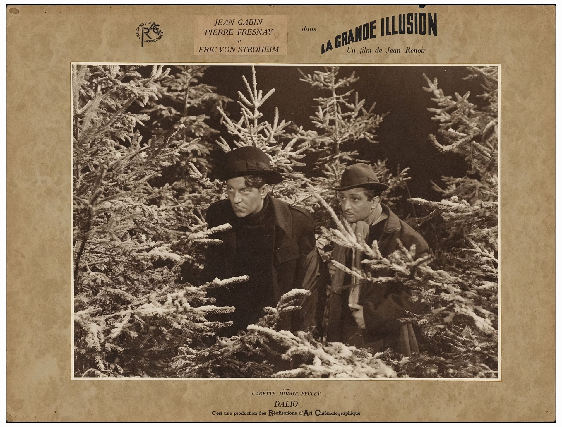 THE GRAND ILLUSION - French Lobby Card (15" x 19.5" ); Fine-
