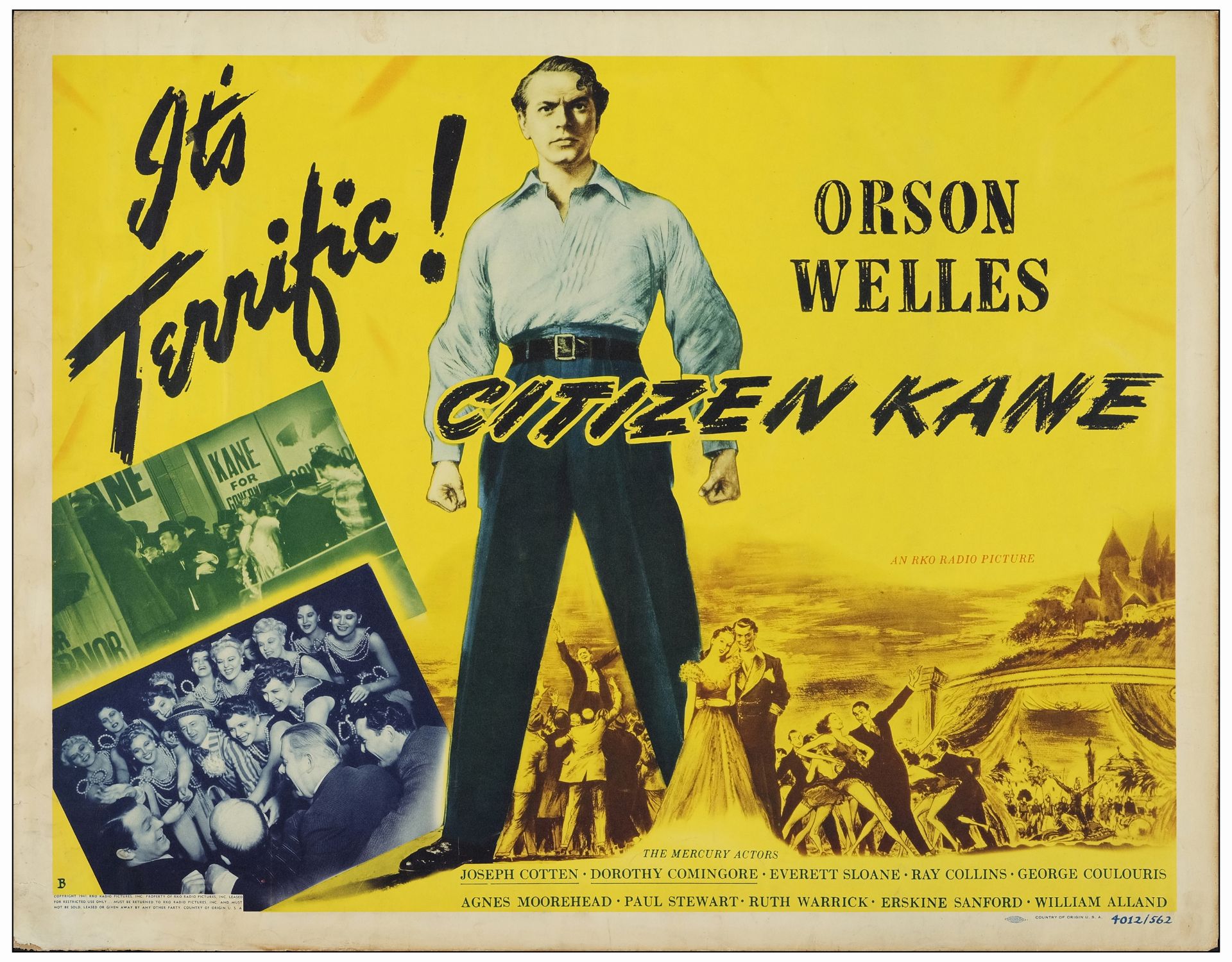 CITIZEN KANE - Half Sheet (22" x 28"); Very Fine- Rolled