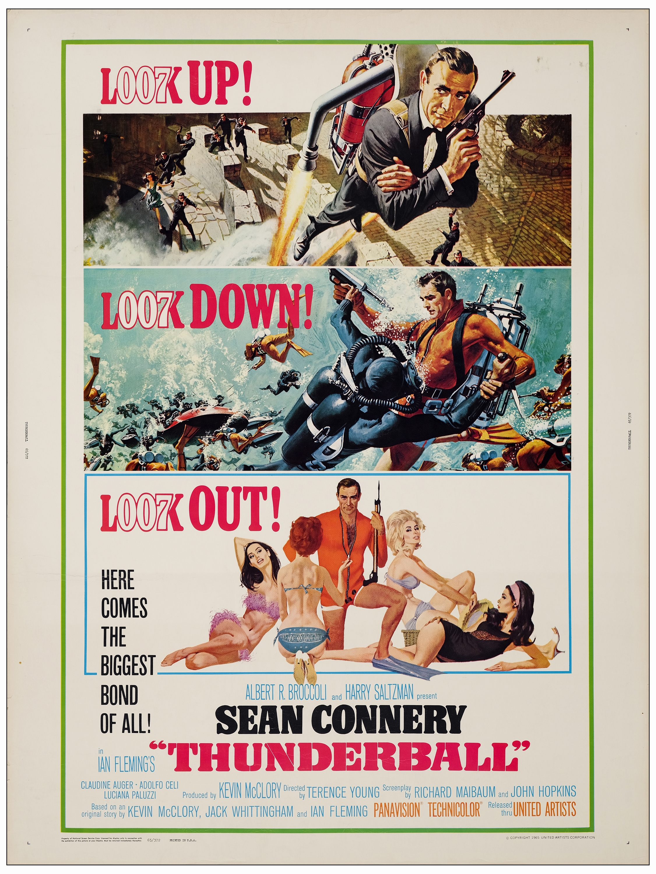 JAMES BOND: THUNDERBALL - 30" x 40"; Fine Rolled