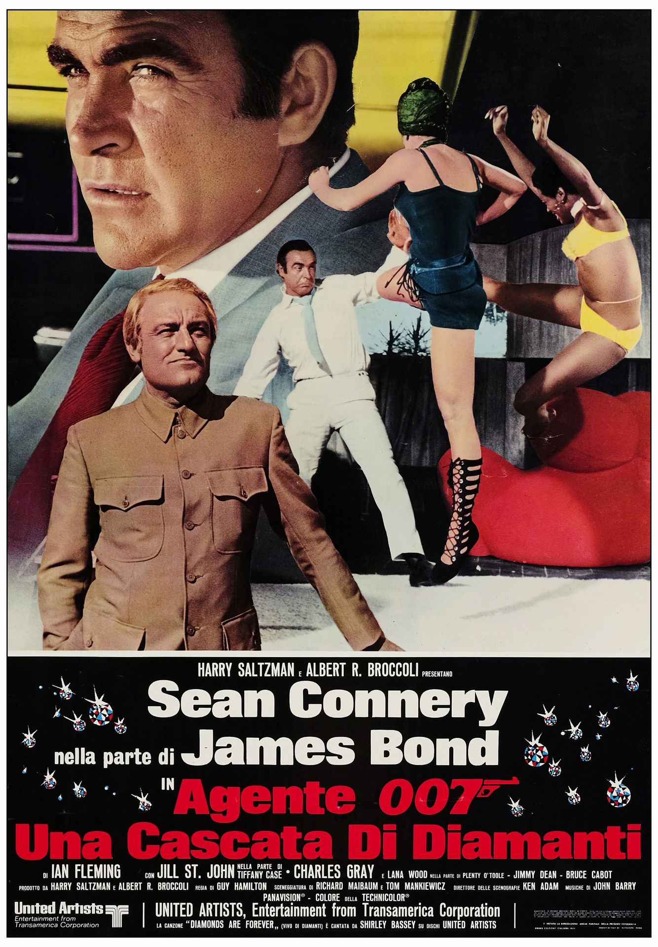 JAMES BOND: DIAMONDS ARE FOREVER - Large Photobustas (12) (18" x 26" ); Very Fine+ Rolled - Image 5 of 13