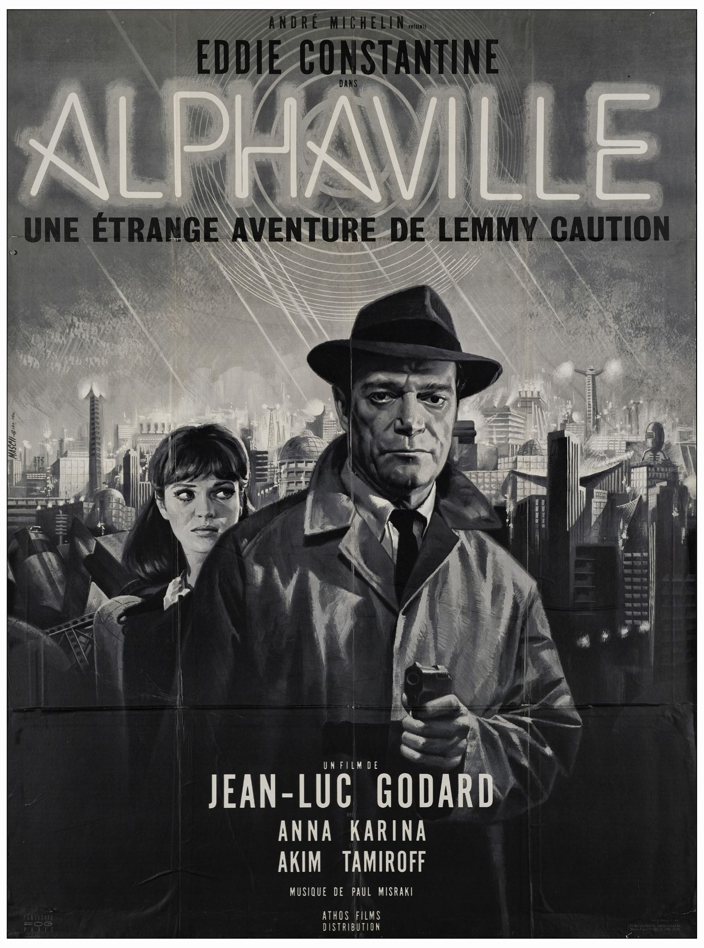 ALPHAVILLE - Full Bleed French Grande (47" x 63"); Very Fine- Folded