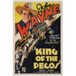 KING OF THE PECOS - One Sheet (27" x 41"); Fine+ on Linen