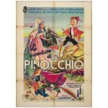 PINOCCHIO - Italian 2-Fogli (39" x 55" ); Very Fine- Folded