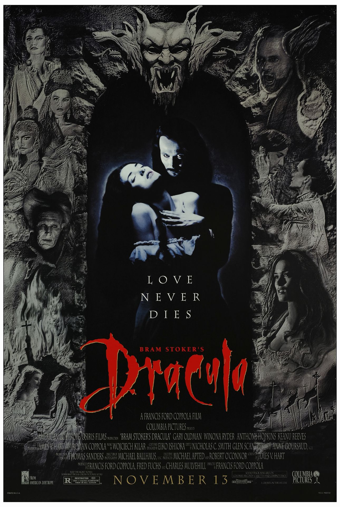 BRAM STOKER'S DRACULA - One Sheets (2) (27" x 41"); Teasers; Very Fine- Rolled - Image 2 of 3