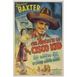 THE RETURN OF THE CISCO KID - One Sheet (27" x 41"); Very Good on Linen