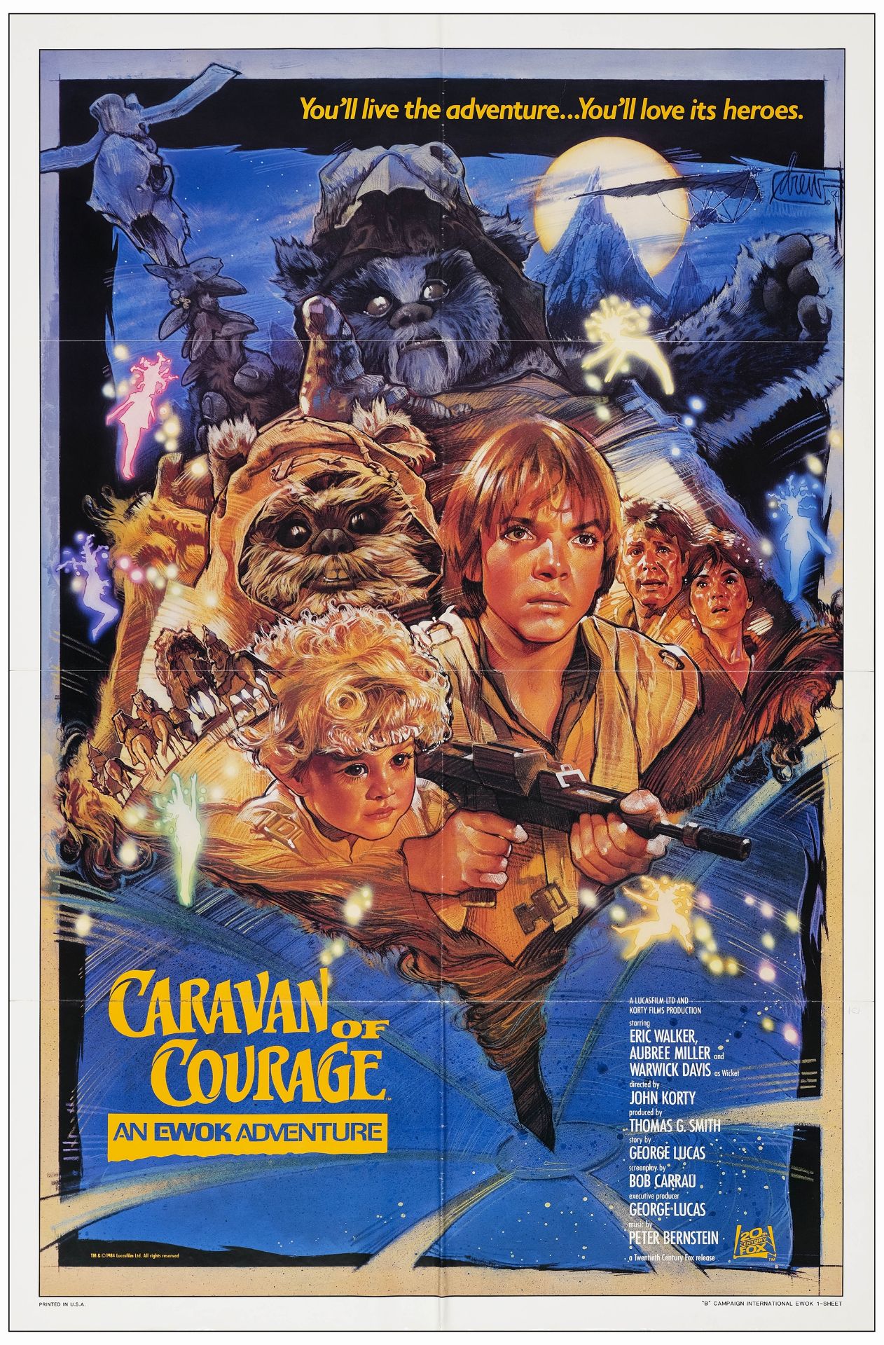 CARAVAN OF COURAGE: AN EWOK ADVENTURE - One Sheet (27" x 41" ); F; Very Fine+ Folded