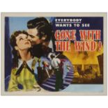 GONE WITH THE WIND - Half Sheet (22" x 28" ); Style B; Very Fine- on Paper