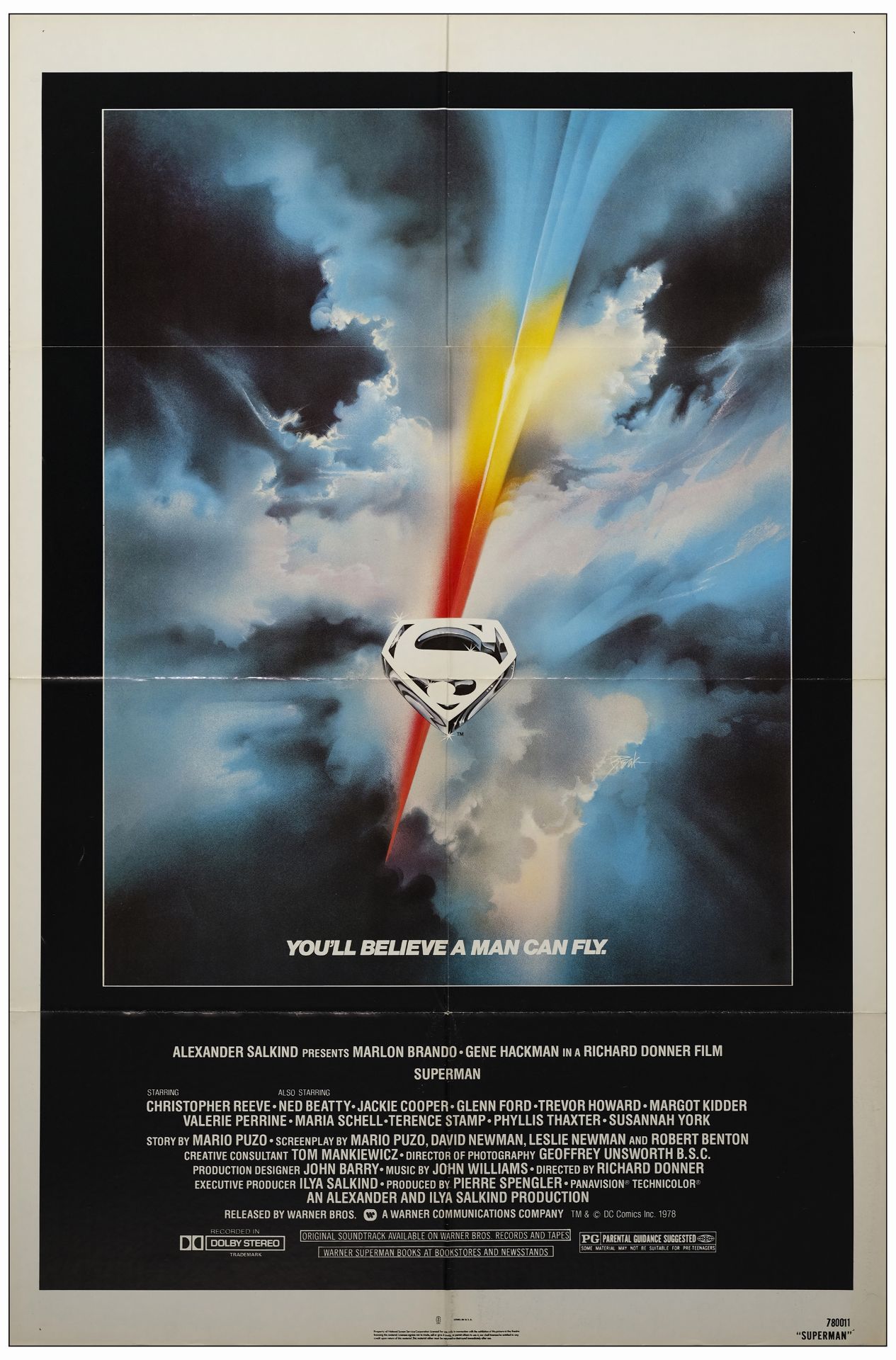 SUPERMAN: THE MOVIE - One Sheet & British Quad (27" x 41" & 30" x 40"); Very Fine Folded - Bild 3 aus 3