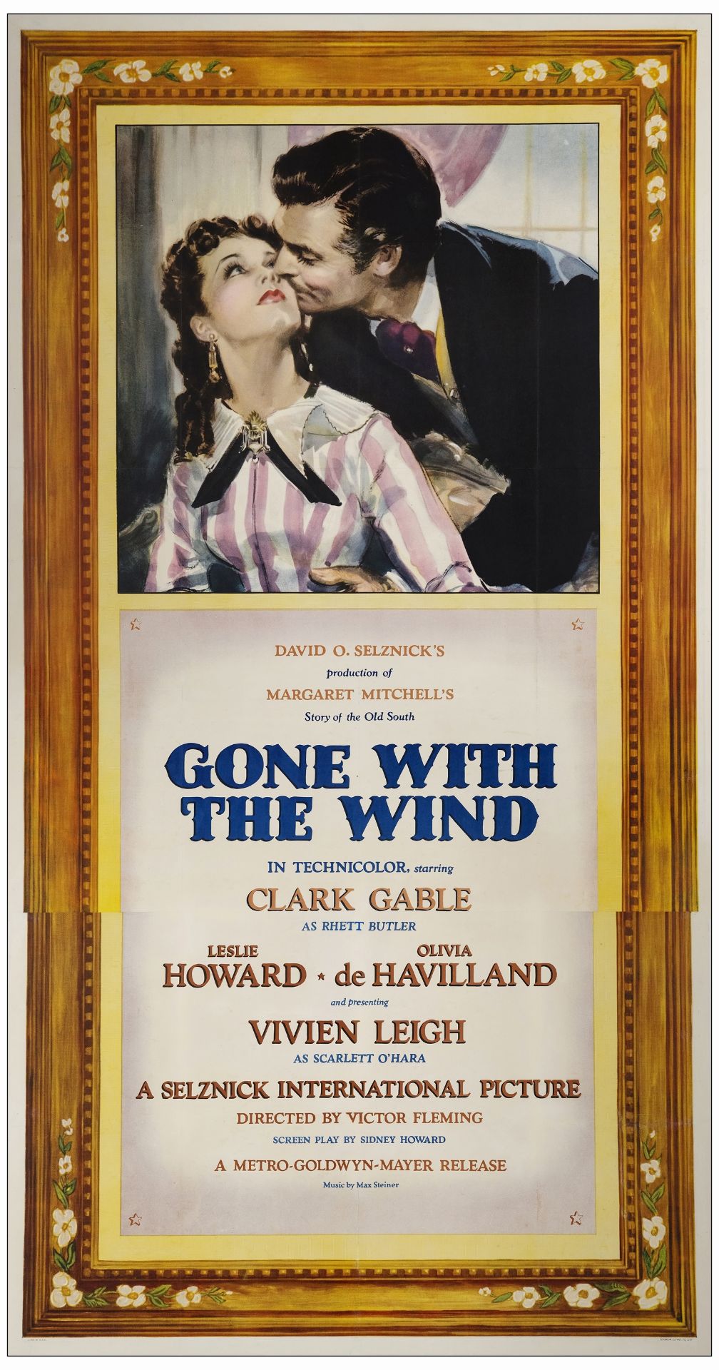 GONE WITH THE WIND - Three Sheet (41" x 79"); Roadshow Style AF; Very Fine on Linen