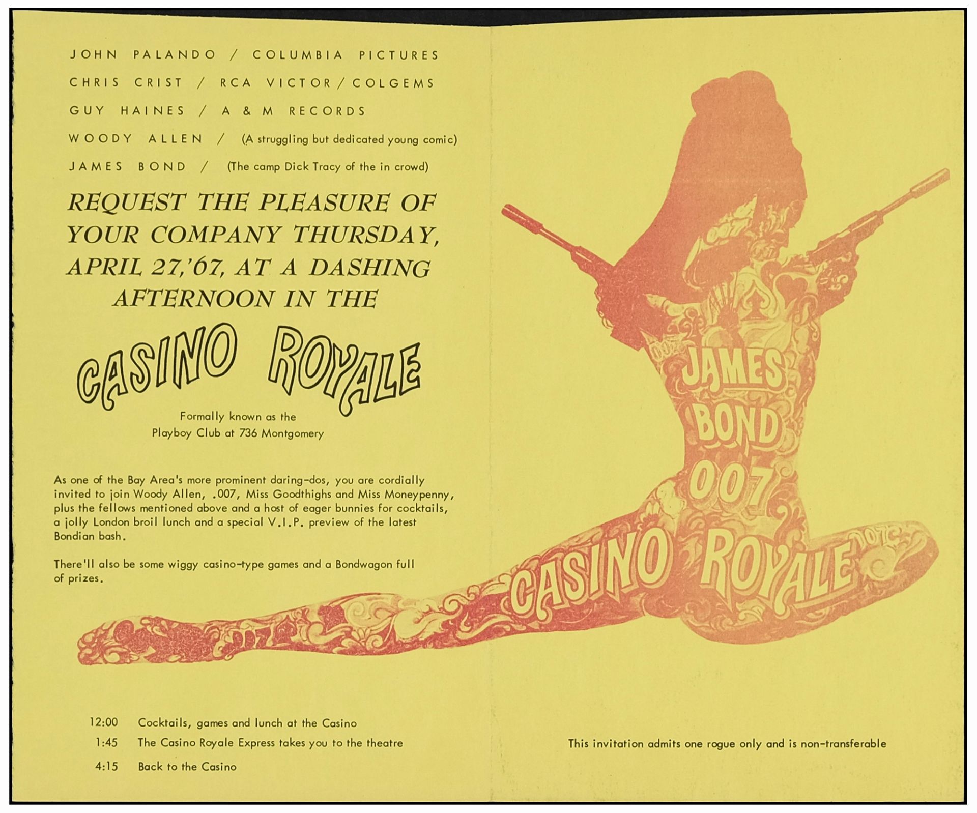 JAMES BOND: CASINO ROYALE - Preview Invitation and Photos (8" x 10"); Fine+ - Bild 3 aus 4