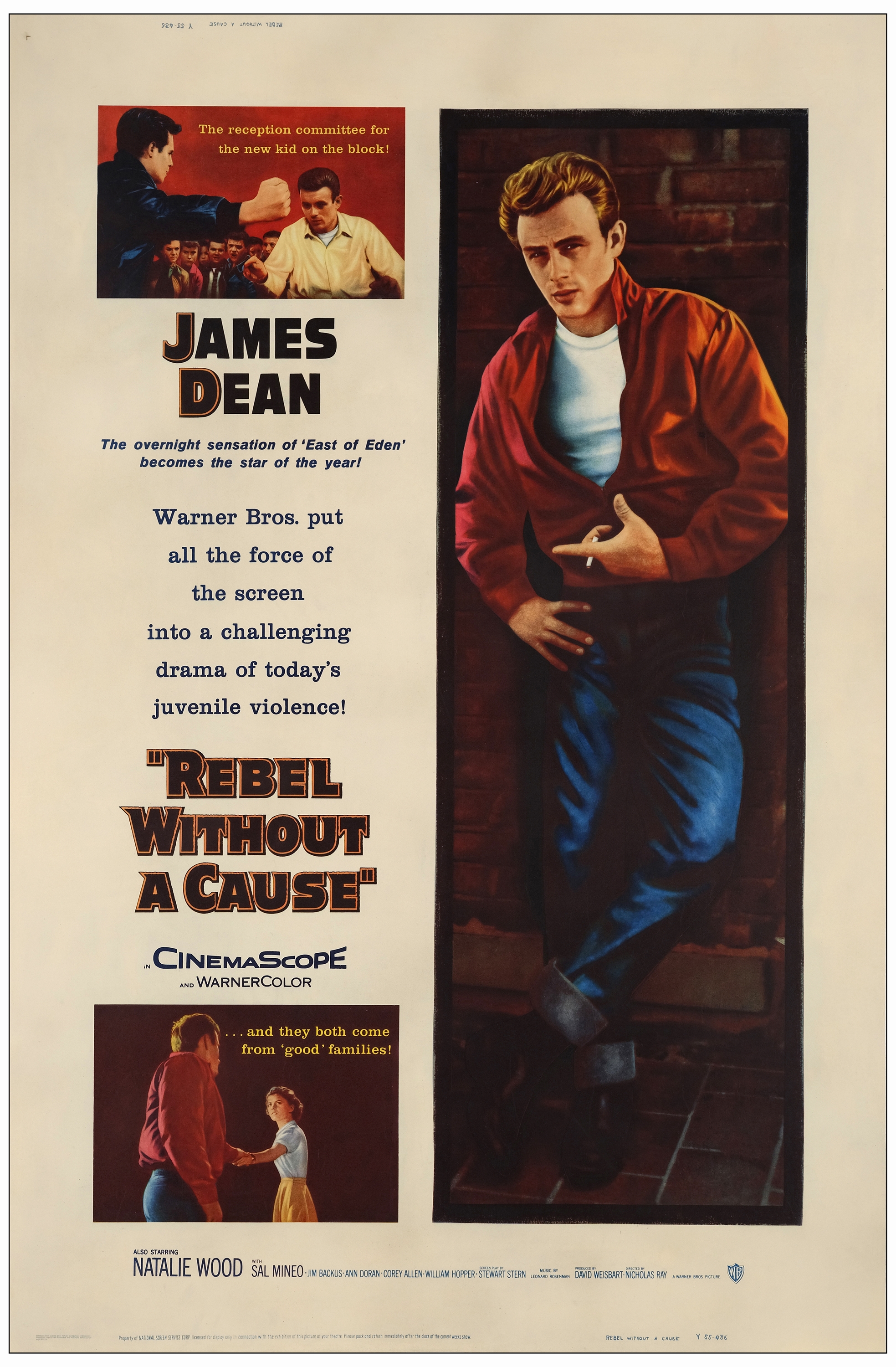 REBEL WITHOUT A CAUSE - 40" x 60"; Style Y; Very Fine on Linen