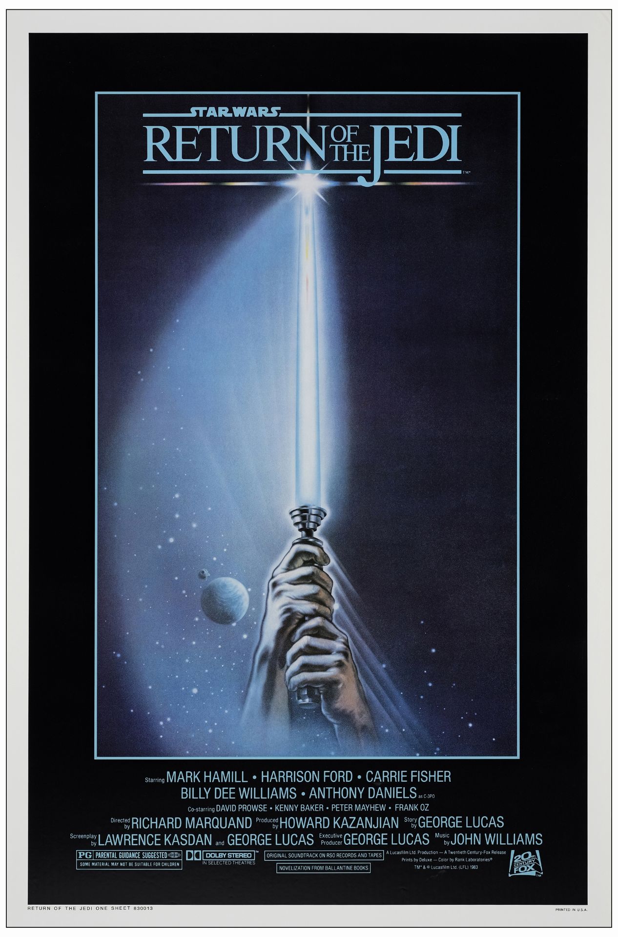 STAR WARS: RETURN OF THE JEDI - One Sheet (27" x 41"); Style A; Near Mint Rolled