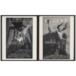 LEGEND - Printed Preliminary Poster Designs (11" x 14"); Very Fine+