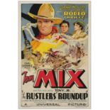 THE RUSTLERS ROUND UP - One Sheet (27" x 41"); Very Fine- on Linen