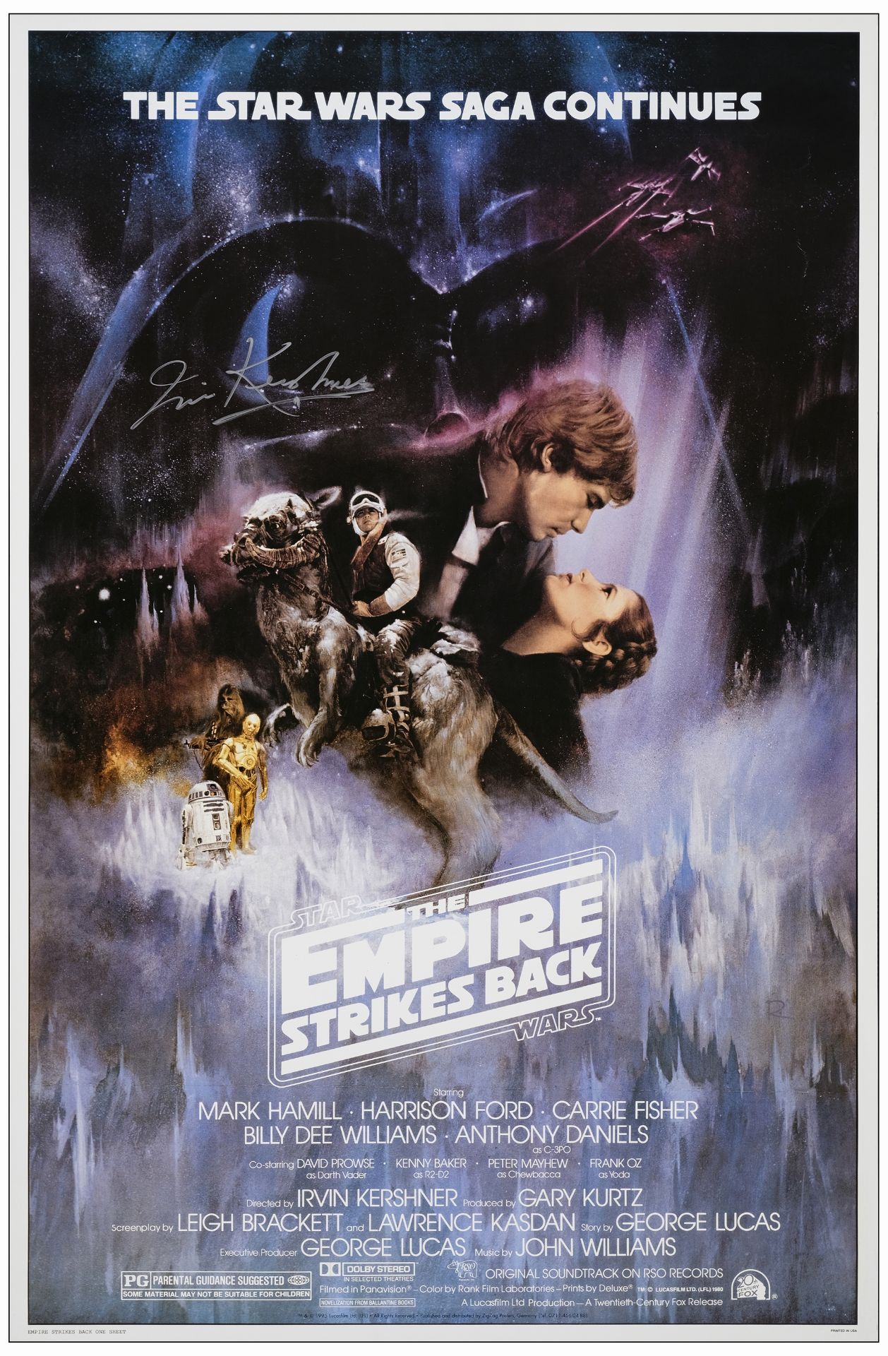 STAR WARS: THE EMPIRE STRIKES BACK - Commercial One Sheet (26" x 40") Autographed by Irvin Kershner