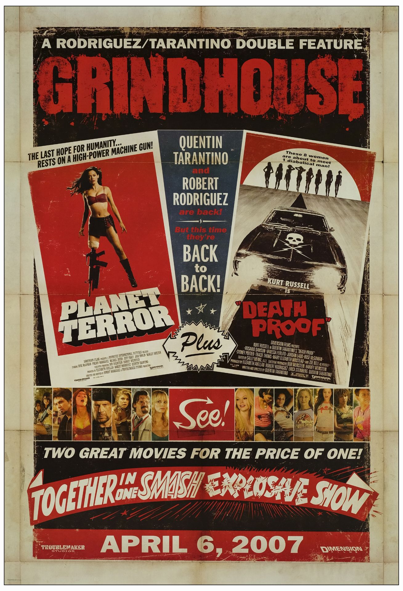GRINDHOUSE - One Sheets (3) (27" x 40"); Near Mint Rolled - Bild 4 aus 4
