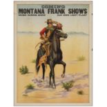 MONTANA FRANK SHOWS - Promotional Poster (21" x 27.5"); Fine+ Rolled