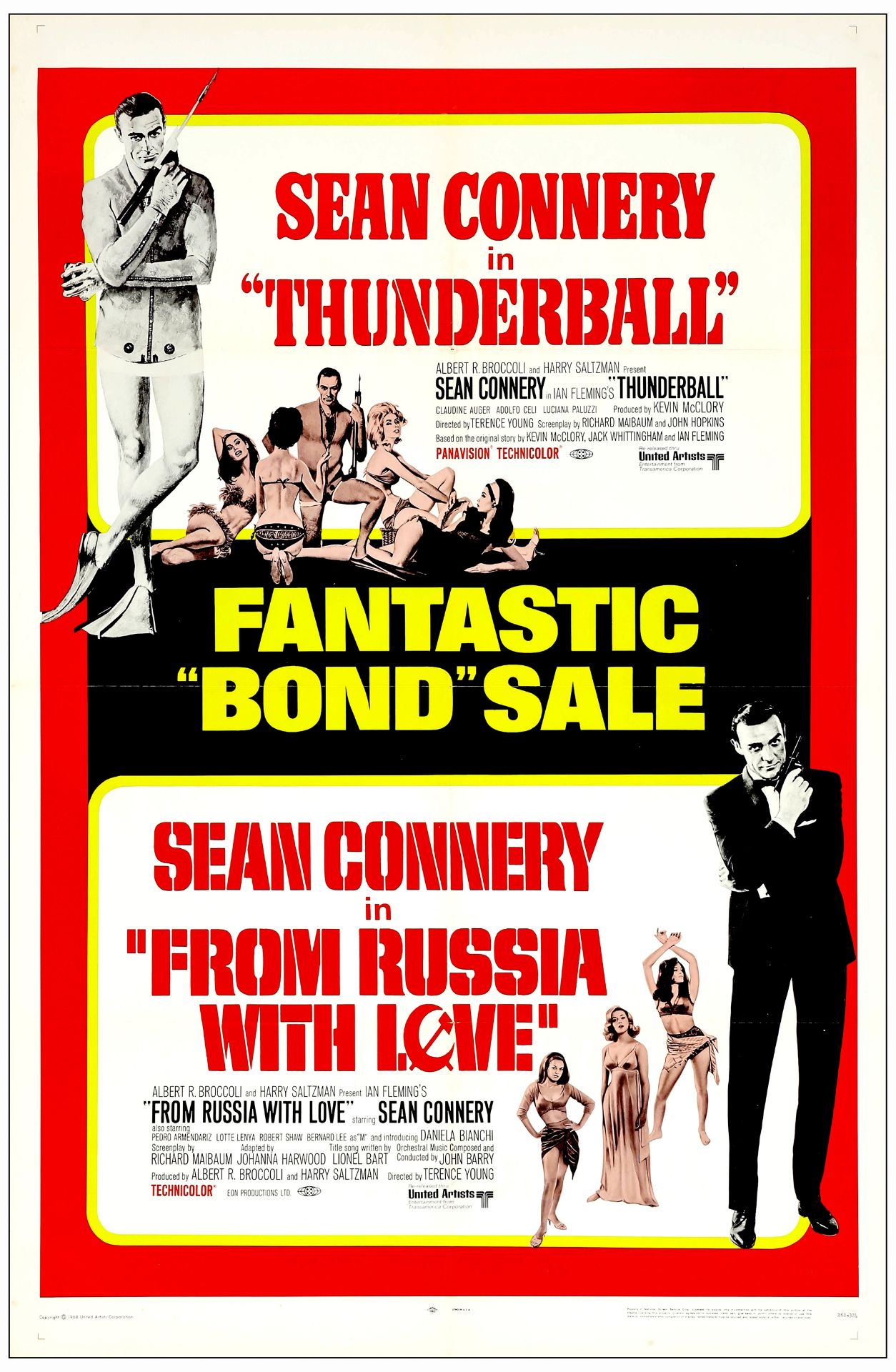 JAMES BOND: THUNDERBALL - One Sheet (27" x 41"); Very Fine+ Folded