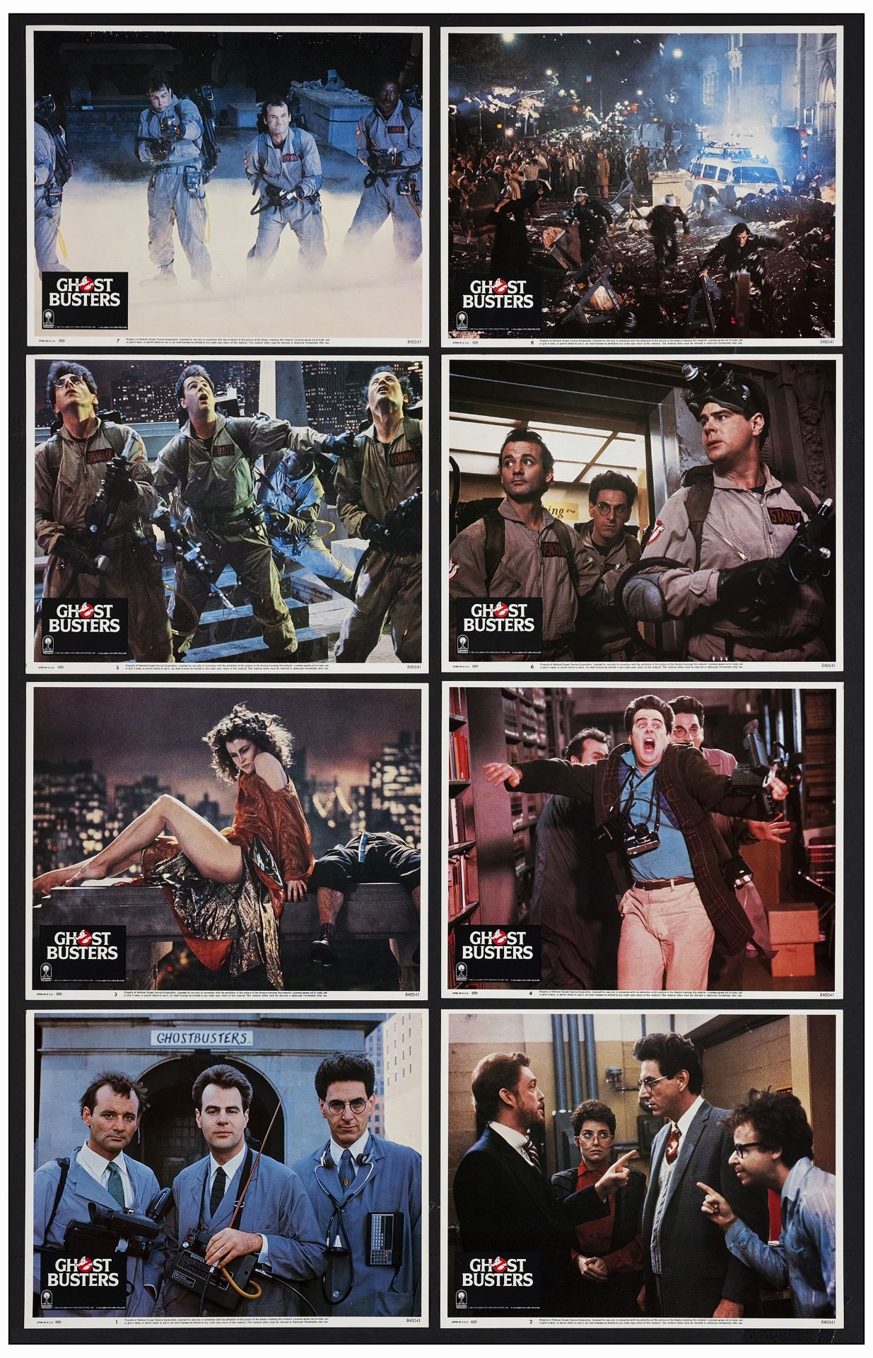 GHOSTBUSTERS - Lobby Card Set of (8) (11" x 14"); Near Mint