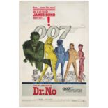 JAMES BOND: DR. NO - One Sheet (27" x 41"); Yellow Smoke Style; Fine+ on Linen