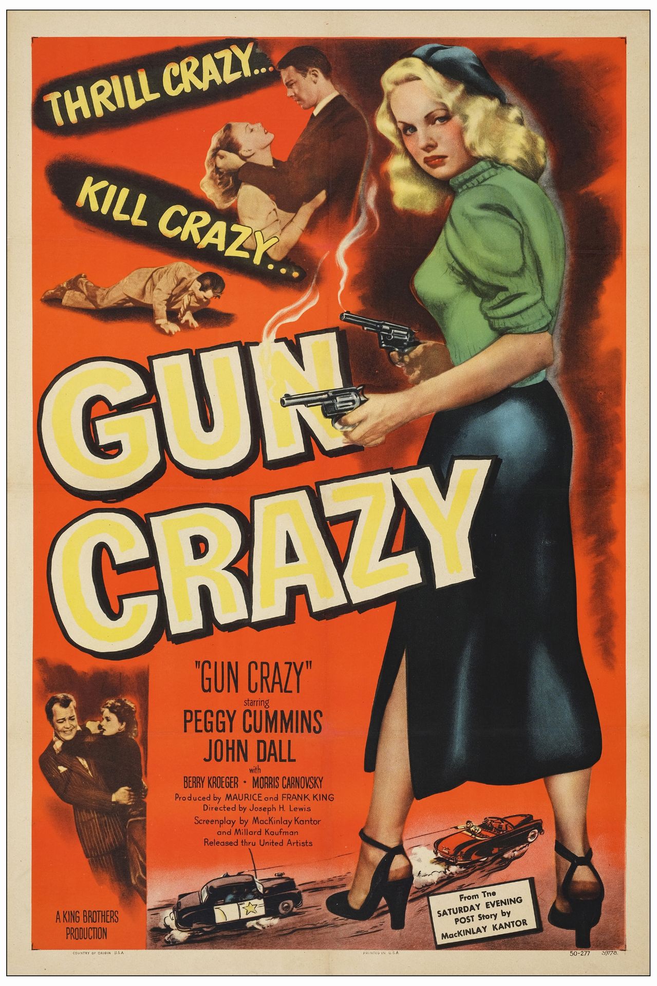 GUN CRAZY - One Sheet (27" x 41"); Very Fine+ on Linen