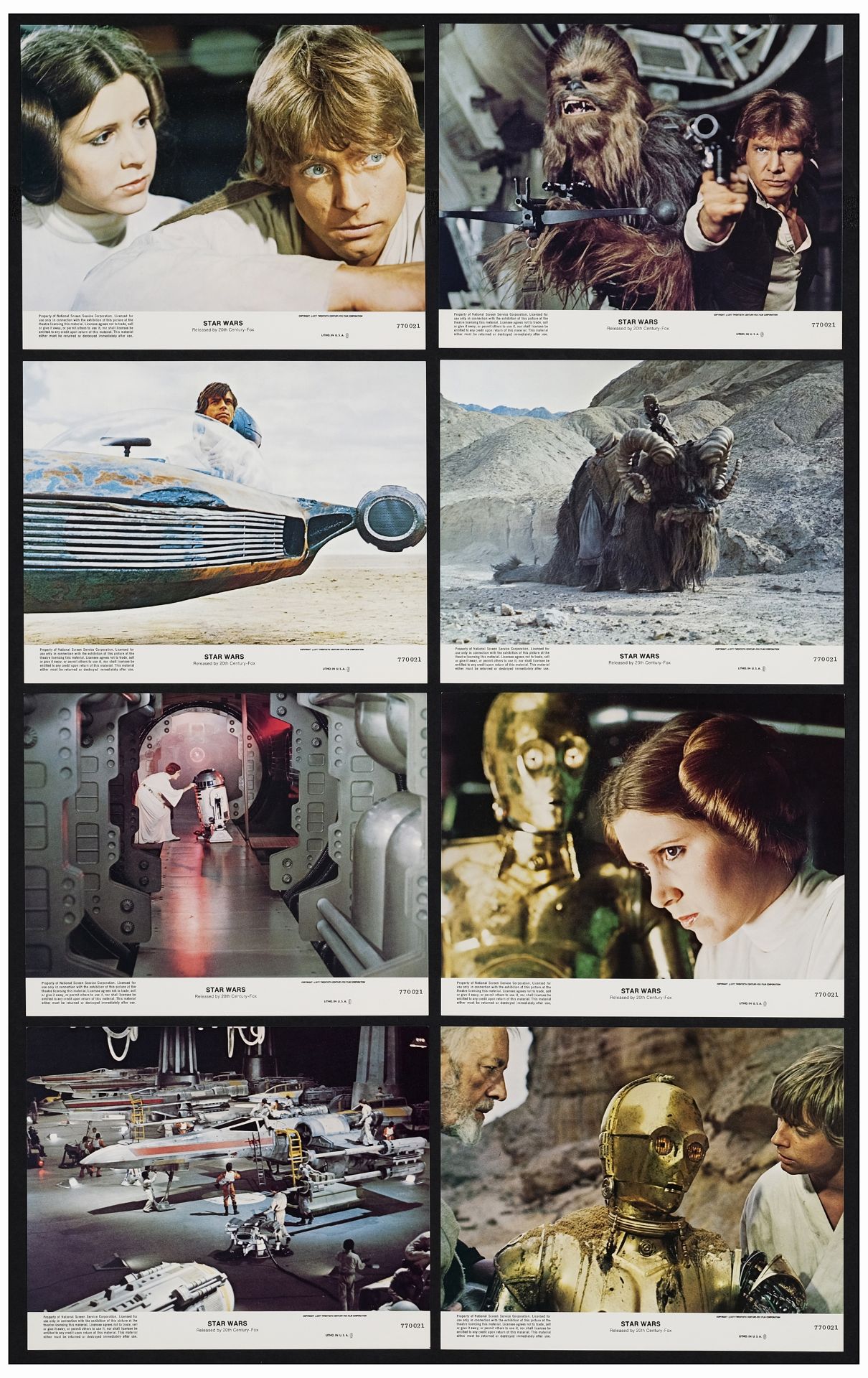 STAR WARS: ORIGINAL TRILOGY - Three Mini Lobby Card Sets of (8) (8" x 10"); Very Fine+ - Bild 2 aus 4