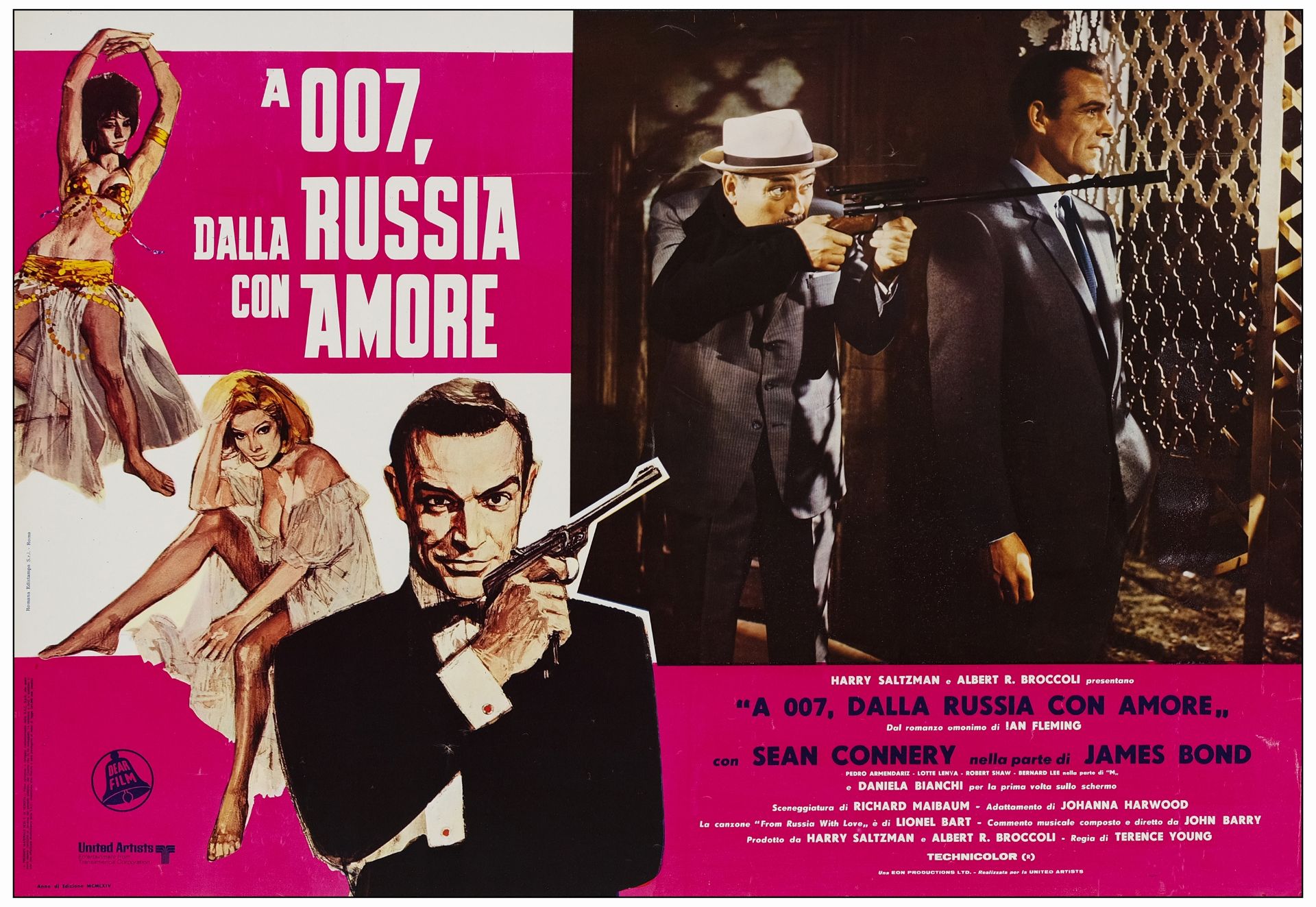 JAMES BOND: DR. NO/FROM RUSSIA WITH LOVE - Italian Photobusta Sets (2) of (6) (18" x 26.25"); Fine+ - Image 4 of 19