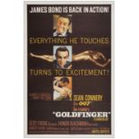 JAMES BOND: GOLDFINGER - One Sheet (27" x 41"); Matte Finish; Very Fine Folded