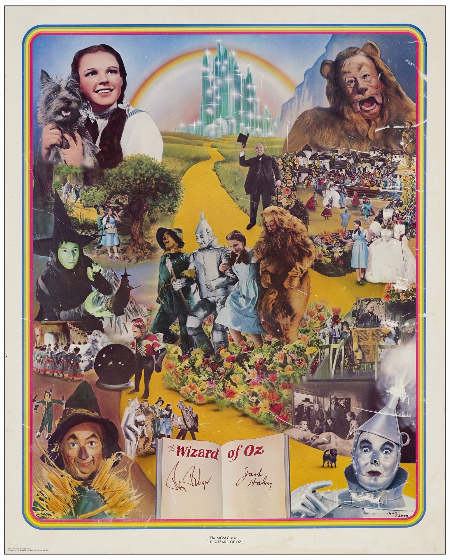 THE WIZARD OF OZ - Collectible Poster (22" x 28") Autographed by Ray Bolger and Jack Haley; 1650/200