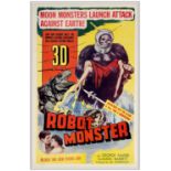 ROBOT MONSTER - One Sheet (27" x 41"); 3-D Style; Very Fine- on Linen