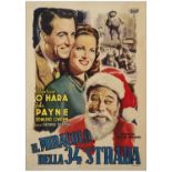 MIRACLE ON 34TH STREET - Italian 2-Fogli (39" x 55"); Very Fine on Linen