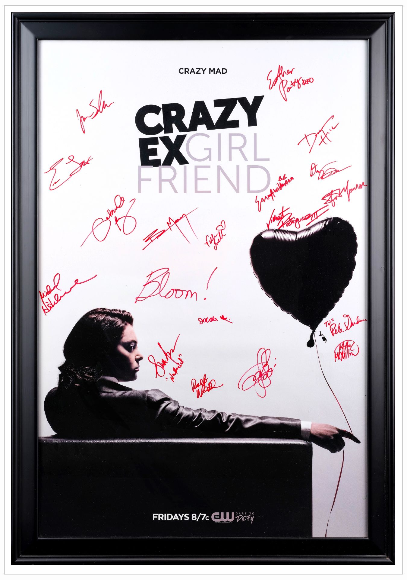 CRAZY EX-GIRLFRIEND - One Sheet (27.5" x 39" Framed) Autographed by Rachel Bloom, David Hull, Esther