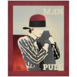 MAN PULL - Poster (29" x 23"); Very Fine on Linen