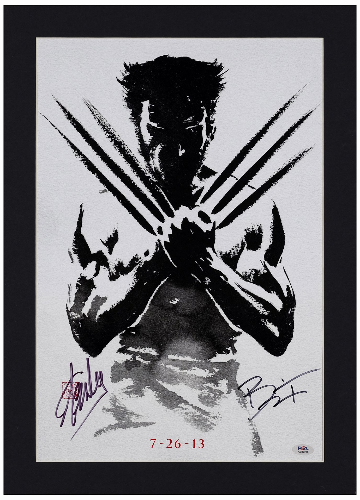 THE WOLVERINE - Art Print (16" x 22") Signed by artist Brian Tee and Stan Lee (PSA COA); Very Fine+