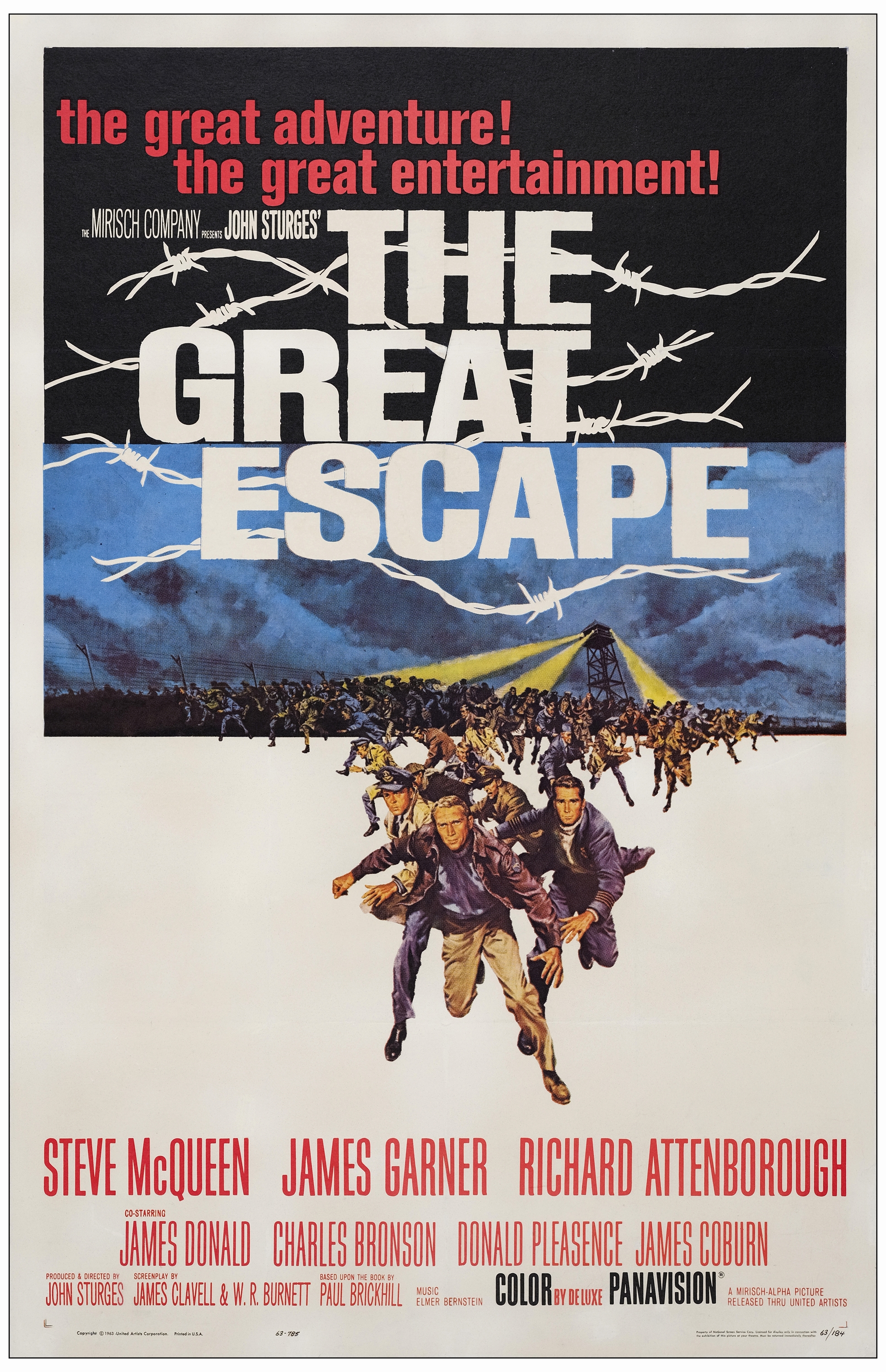 THE GREAT ESCAPE - One Sheet (27" x 41"); Fine+ on Linen