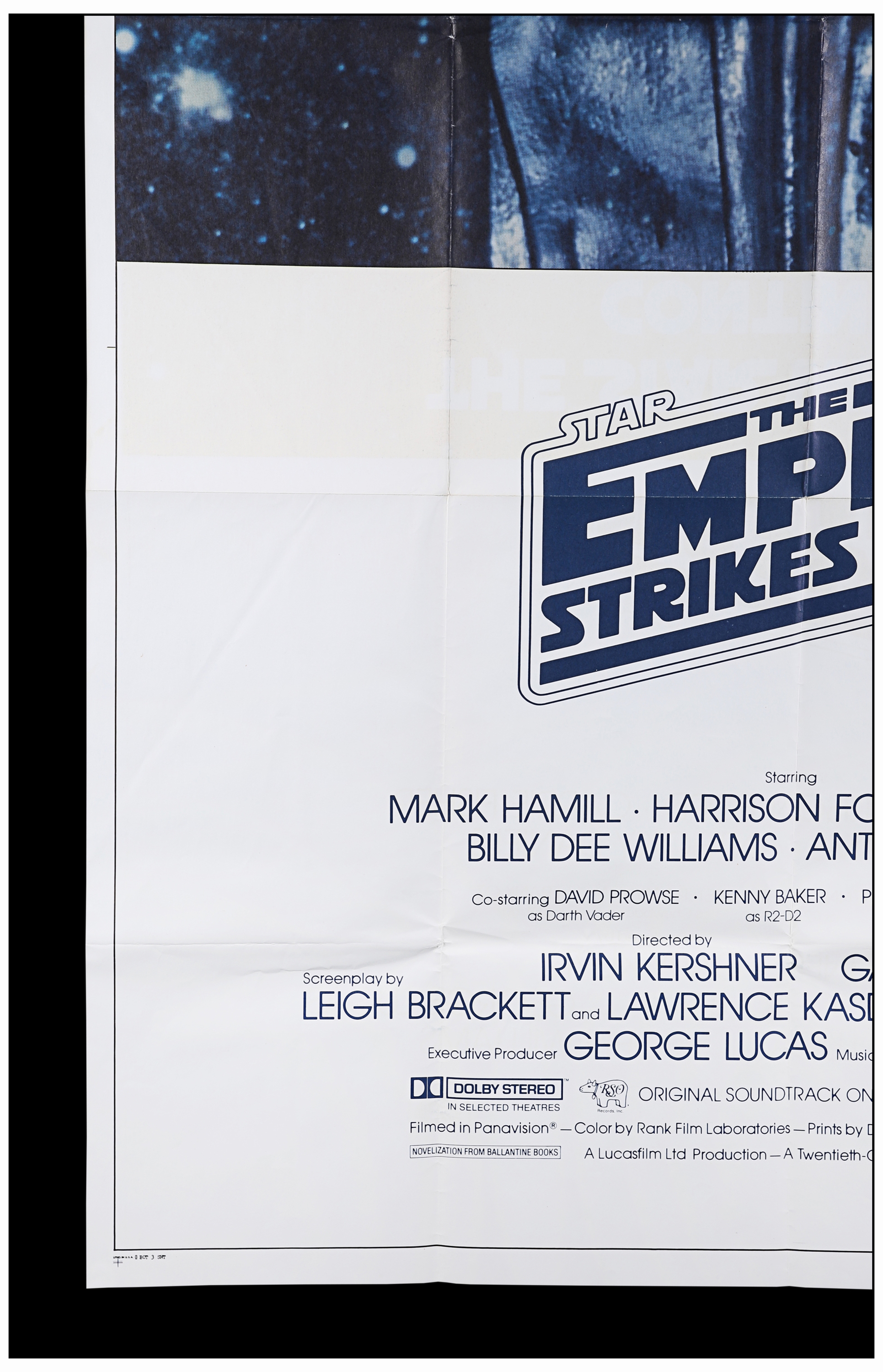 STAR WARS: THE EMPIRE STRIKES BACK - Three Sheet (41" x 78"); Fine Folded - Image 5 of 6