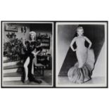 MARILYN MONROE - Vintage Over-Sized Promotional Photos (2) (11" x 14"); Fine+