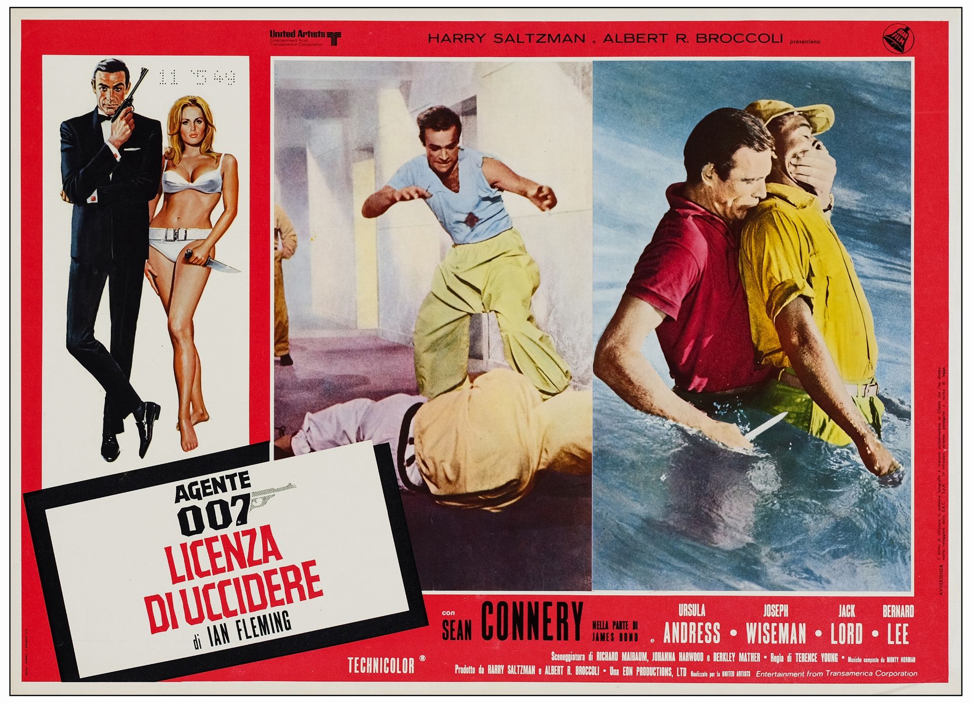 JAMES BOND: DR. NO/FROM RUSSIA WITH LOVE - Italian Photobusta Sets (2) of (6) (18" x 26.25"); Fine+ - Image 16 of 19