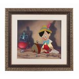 PINOCCHIO (1940) - Framed Limited Edition "Anytime You Need Me" Hand-Painted Animation Cel, 1996