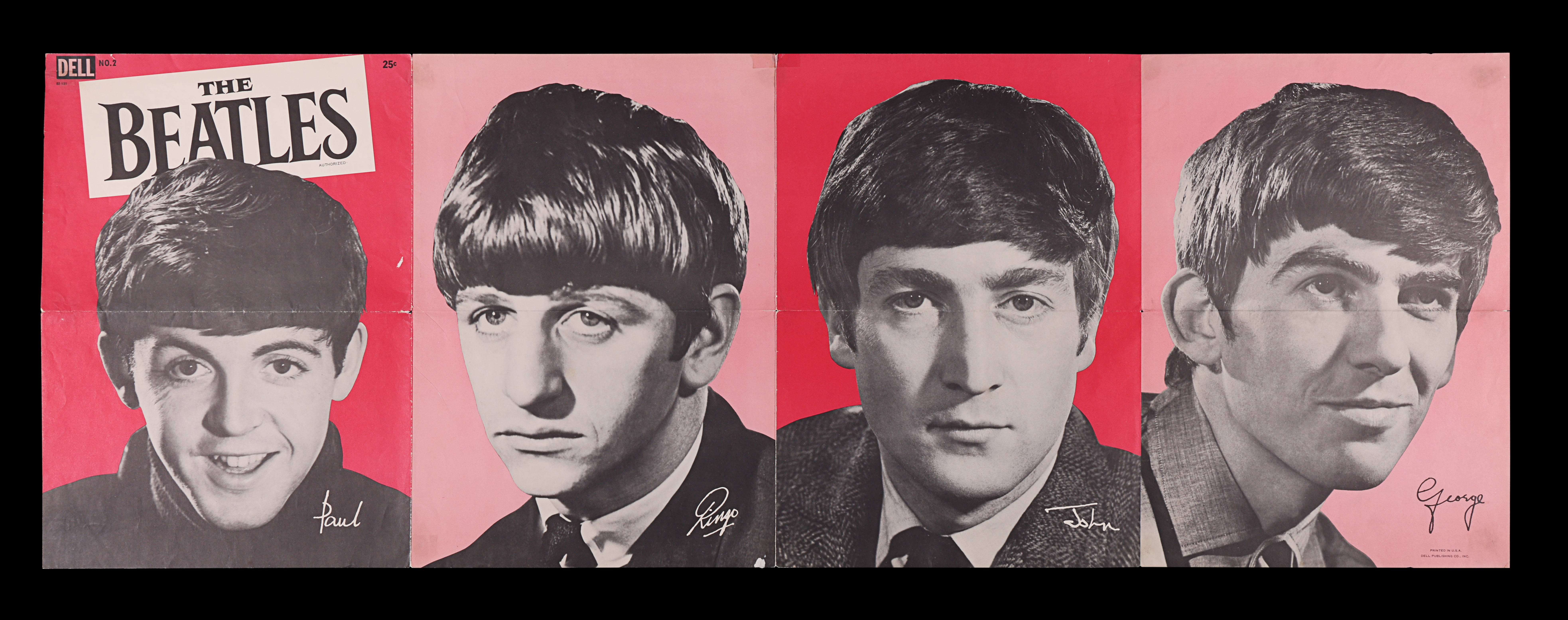 THE BEATLES - Set of Two Dell Magazine Fan Posters, 1964 - Image 3 of 3